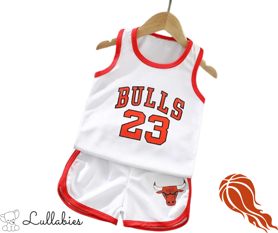 NBA bulls λευκό βρεφικο σετ καλοκαιρινα βρεφικα καλοκαιρι μπασκετ